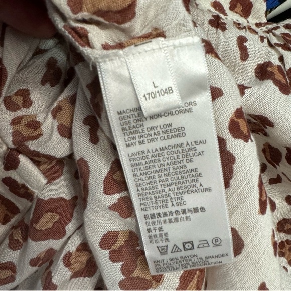 By Anthropologie Nina Leopard Button Up Mob Wife Lagenlook Long Length Tunic - Picture 6 of 8